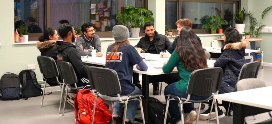 Students sitting in group