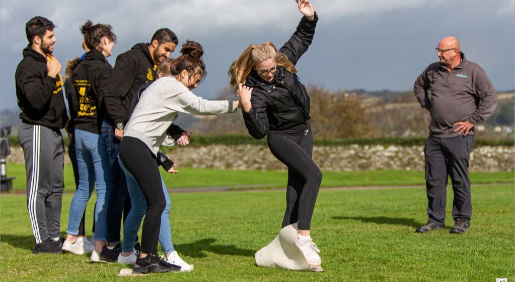 students running on Penryn campus