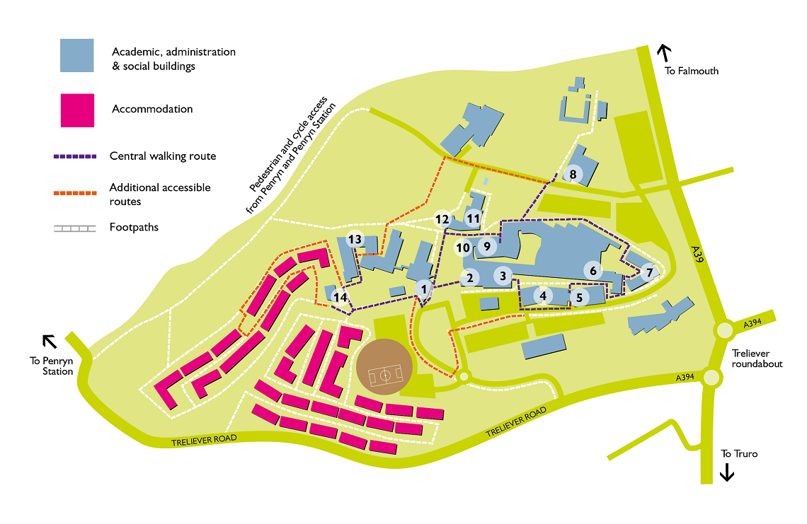 map of Penryn campus