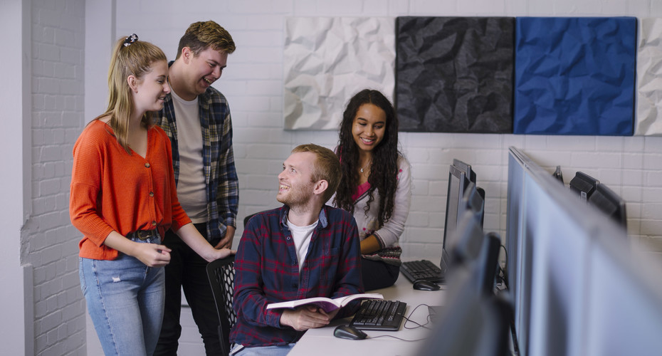 students in a computer lab