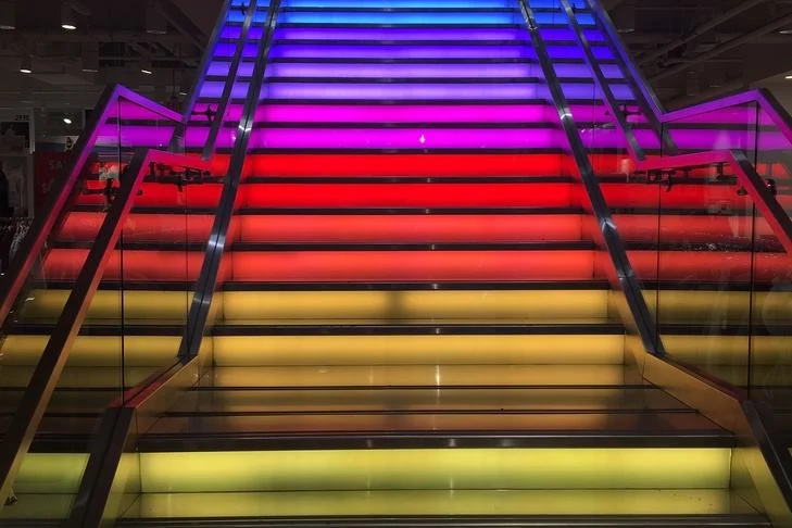 Rainbow staircase