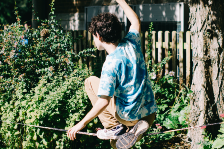 Student on a tightrope