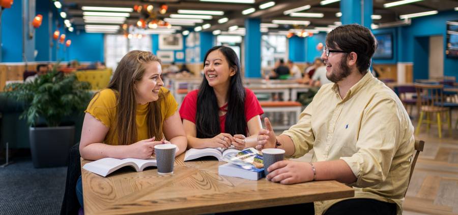 students studying