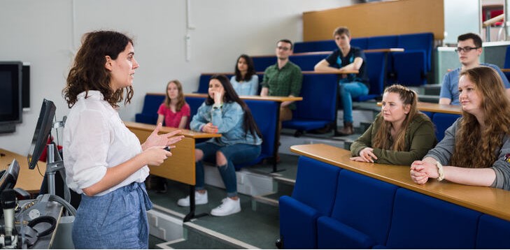 students in a lecture theatre